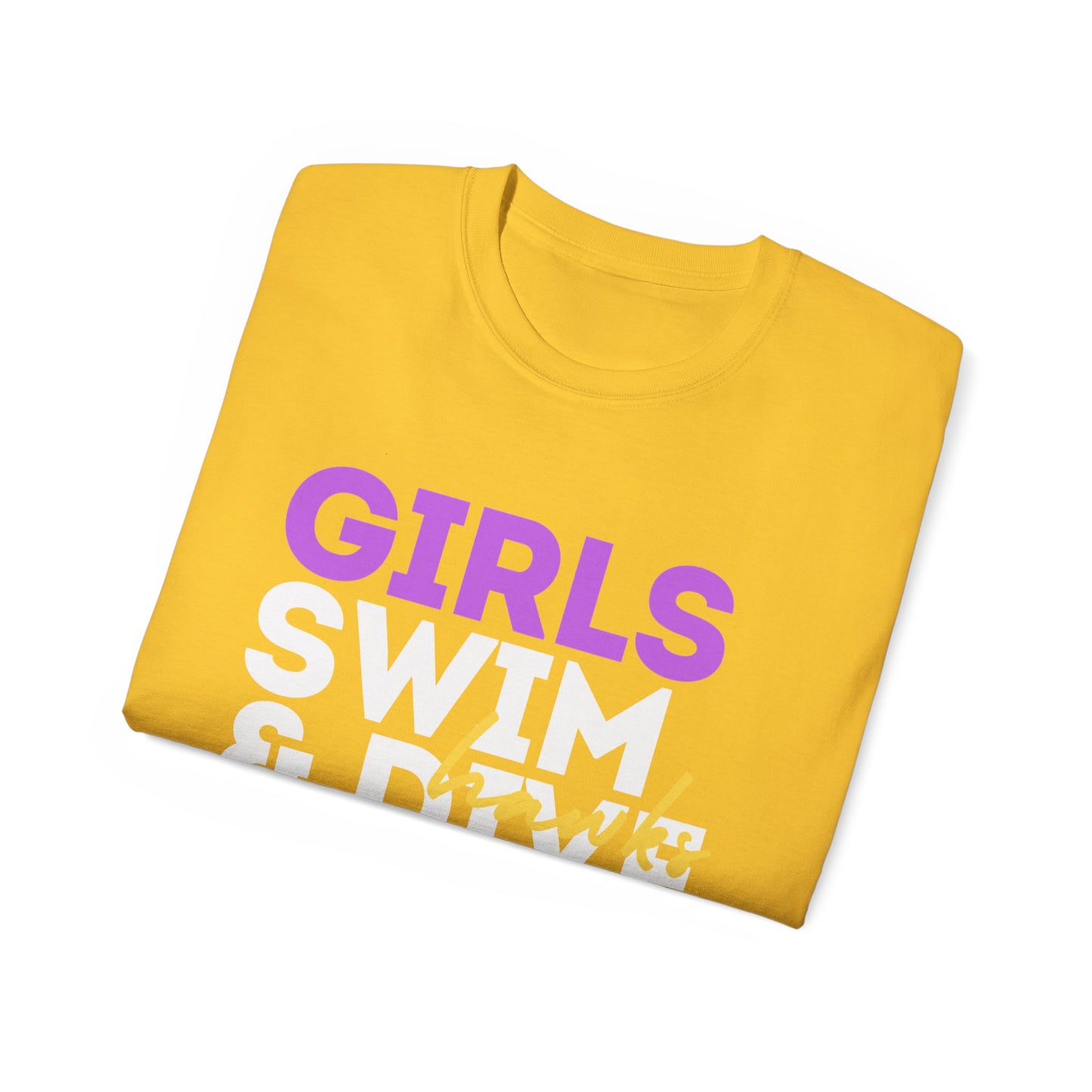 Hawks Girls Swim & Dive Section Cut Times Unisex Ultra Cotton Tee