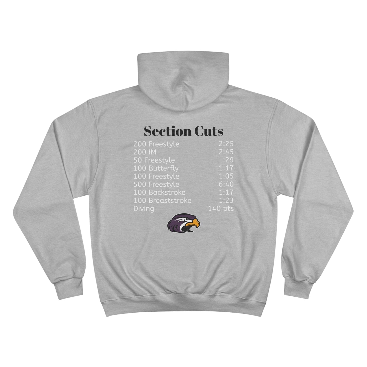 Thunderhawk Girls Section Cut Times Champion Hoodie