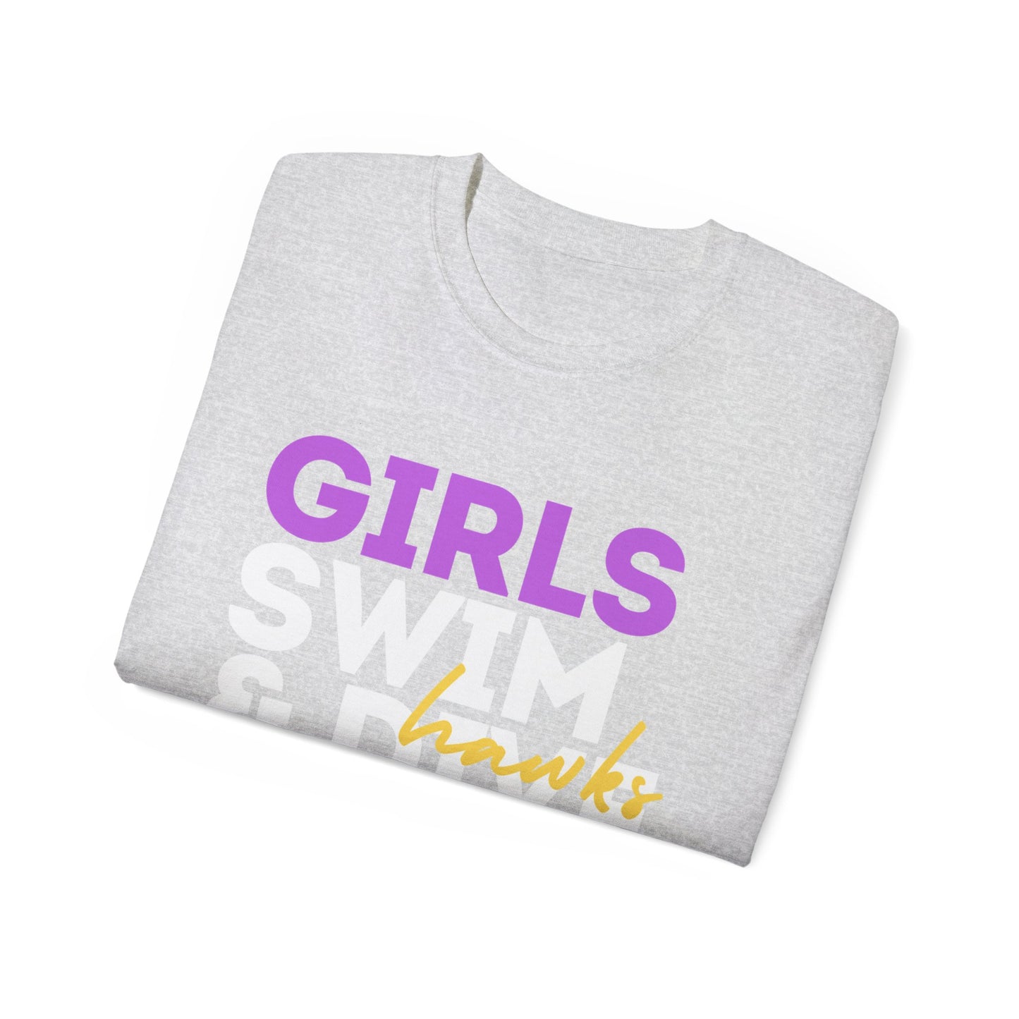 Hawks Girls Swim & Dive Section Cut Times Unisex Ultra Cotton Tee