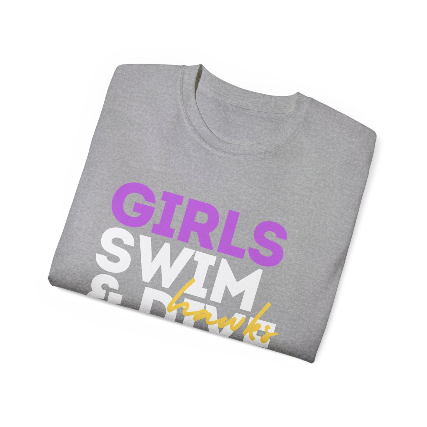 Hawks Girls Swim & Dive Section Cut Times Unisex Ultra Cotton Tee