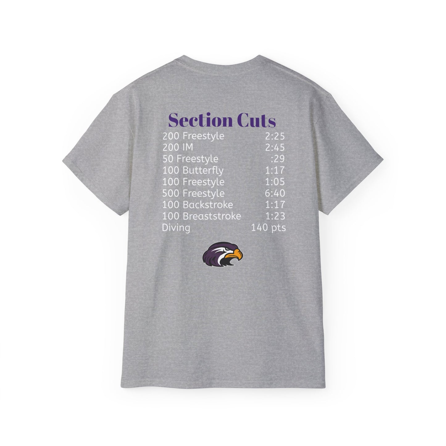 Hawks Girls Swim & Dive Section Cut Times Unisex Ultra Cotton Tee