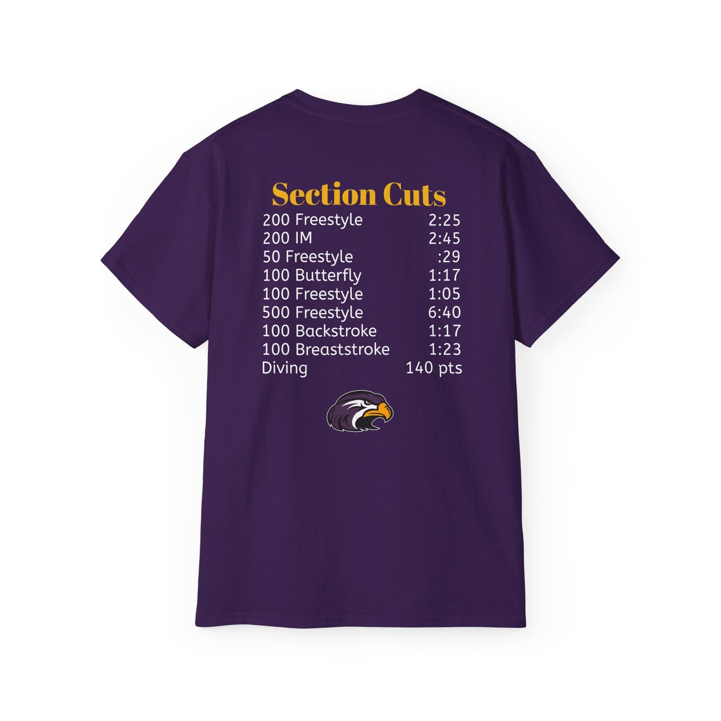 Hawks Girls Swim & Dive Section Cut Times Unisex Ultra Cotton Tee