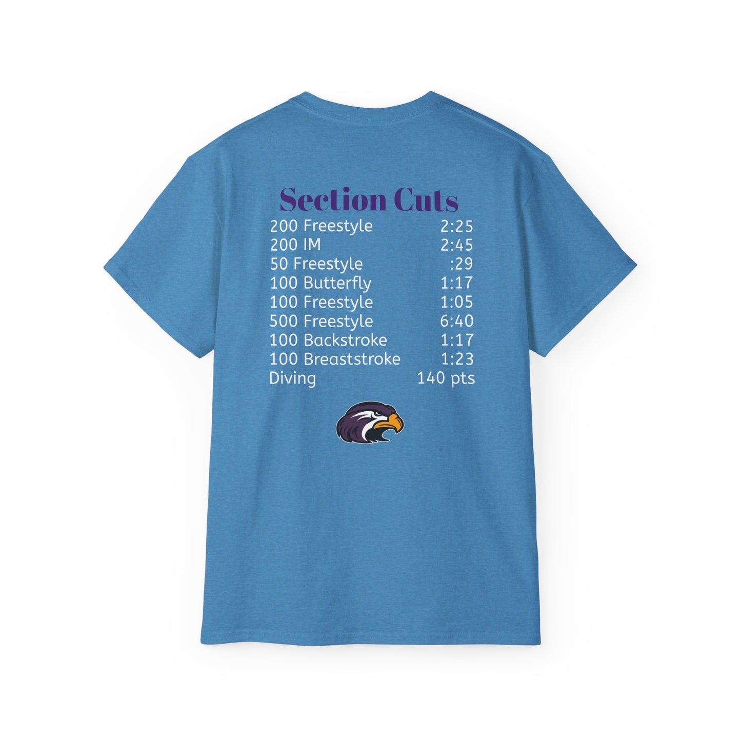 Hawks Girls Swim & Dive Section Cut Times Unisex Ultra Cotton Tee