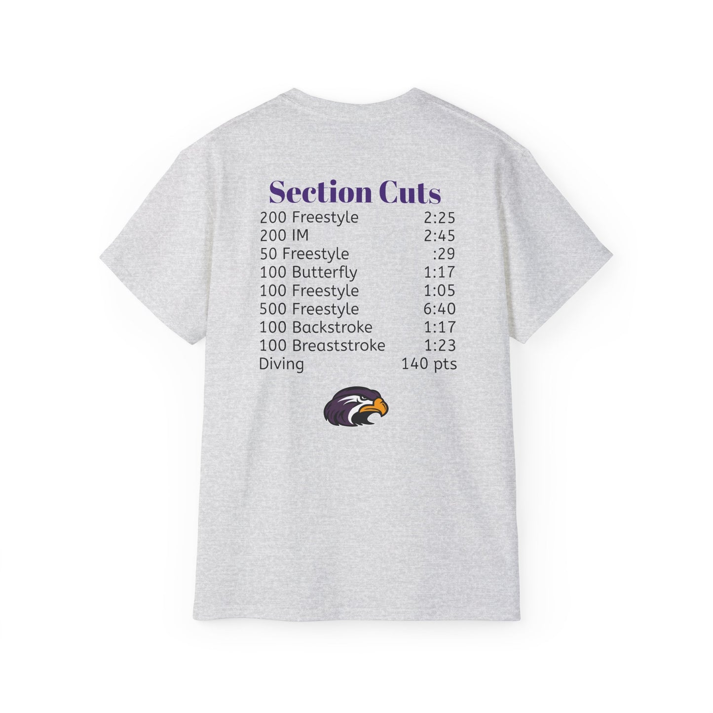 Hawks Girls Swim & Dive Section Cut Times Unisex Ultra Cotton Tee